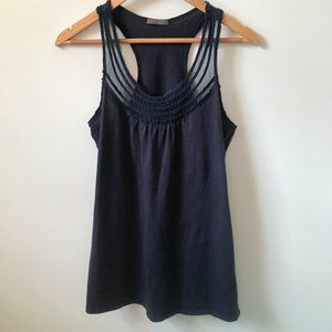 Fire Los Angeles Navy Blue Sleeveless Tank Top Blouse, Size M